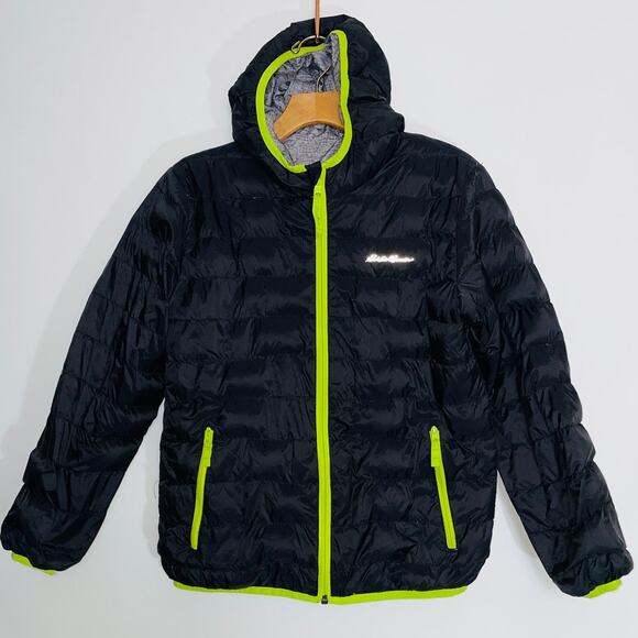 Eddie Bauer Youth Down Puffer Jacket - Kid's Size M (10/12) - Reversible - Picture 1 of 10